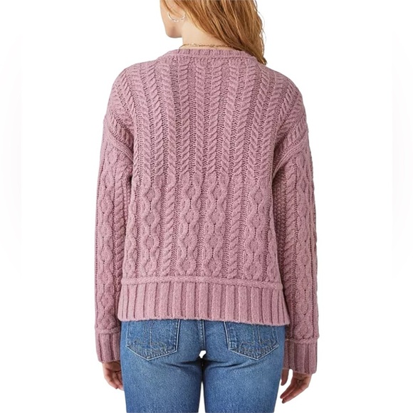 Lucky Brand Cable-Knit Crewneck Sweater Women’s Large Soft, Cozy, Classic Style - Picture 2 of 7